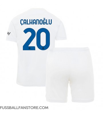 Inter Milan Hakan Calhanoglu #20 Replik Auswärtstrikot Kinder 2023-24 Kurzarm (+ Kurze Hosen)